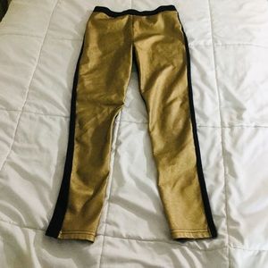 Black and gold jeggings